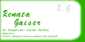 renata gaiser business card